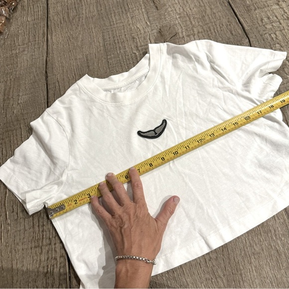 Zadig & Voltaire Carly Wings Crop Tee Shirt. - Picture 6 of 8